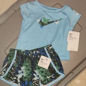 Nike Blue and Green Toddler Set